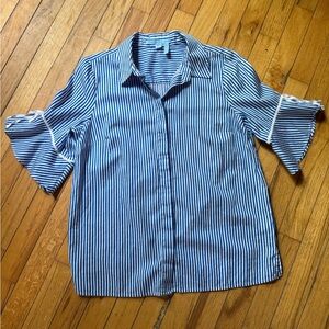 Draper James Nautical Blue and White Striped Top